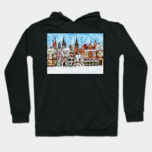 Christmas in European town Hoodie